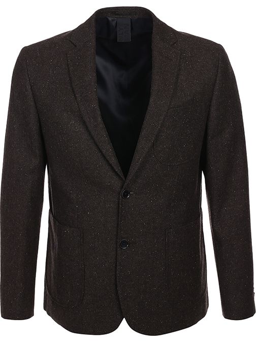 Slim Fit Tweed Blazer - obrazek 4