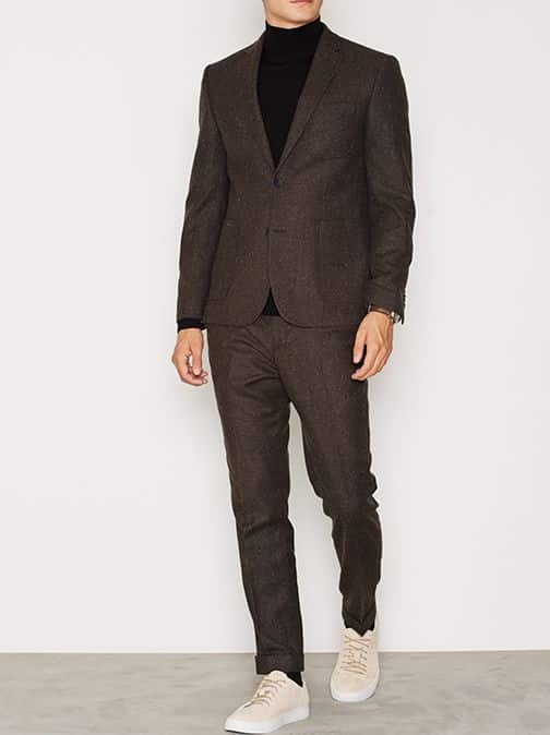 Slim Fit Tweed Blazer - obrazek 3