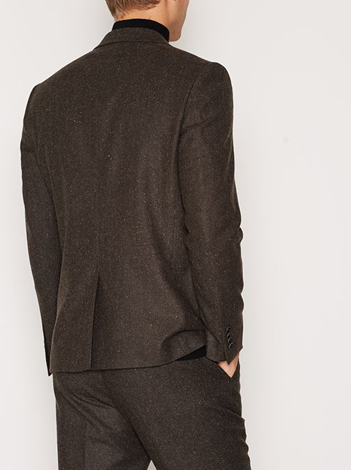 Slim Fit Tweed Blazer - obrazek 2
